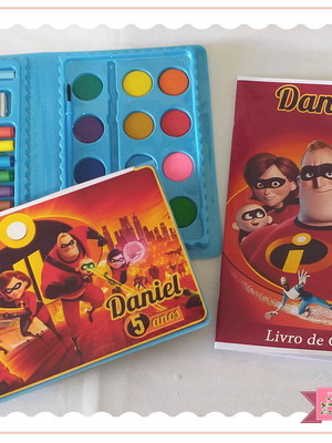 Estojo pintura 24 peças - os incríveis