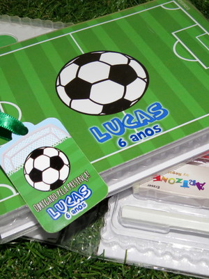 Maleta de pintura 31 itens completo kit colorir futebol