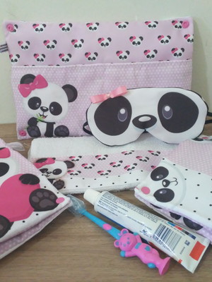 Kit festa do pijama luxo panda