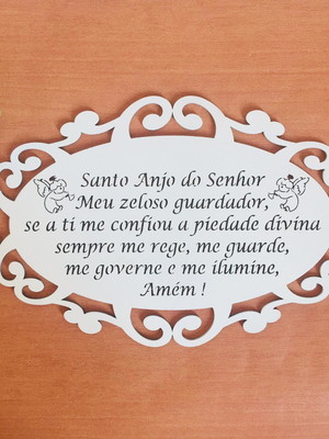 Quadrinho oração do santo anjo da guarda