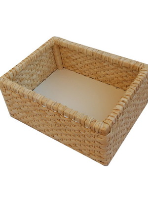 Cesto palha milho nt fechado 45x35x17