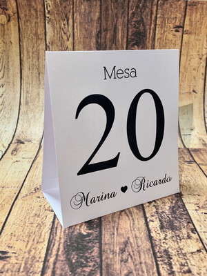 Número de mesa - perolado 004