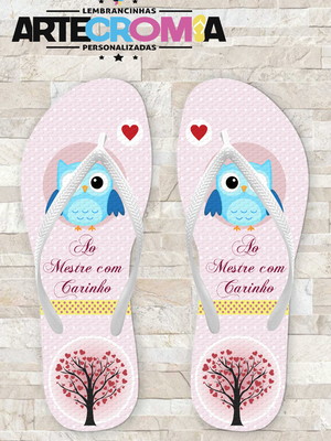 Chinelo personalizado professores