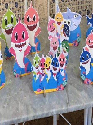 Baby shark - 15 displays de festa de 20cm