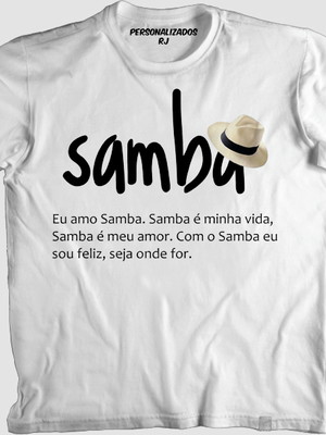 Camisa eu amo samba