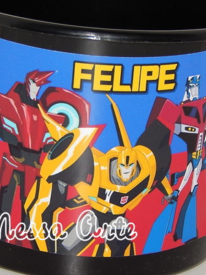 Balde de pipoca transformers