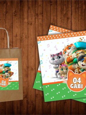 Adesivo sacola 44 gatos