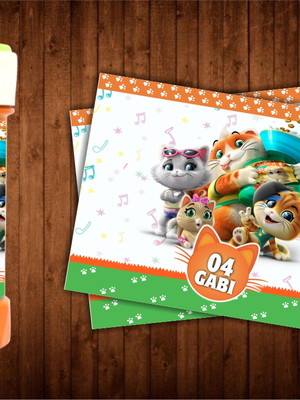Adesivo bolha de sabão 44 gatos