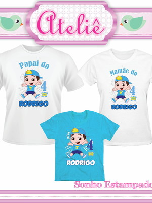Kit camiseta colorida personalizada luccas neto 3 peças