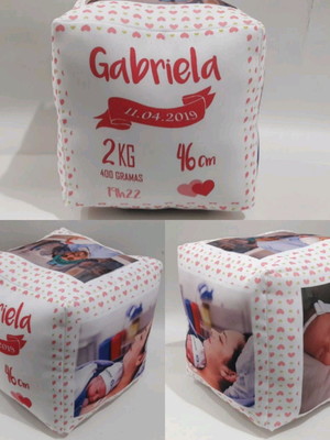 Presente recem nascido - almofada cubo