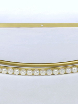Dossel de parede pérolas dourado