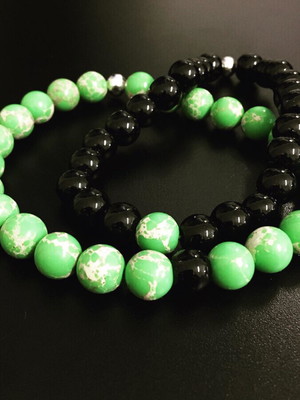 Conjunto jaspe verde