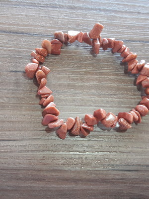 Pulseira de cascalho de pedra do sol