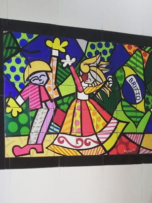 Painel personalizado de azulejos 35 peças+ frete grátis