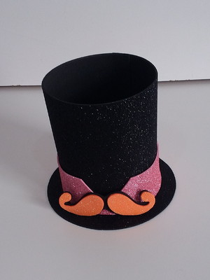 Kit 10 centros de mesa cartola mundo bita em eva com glitter