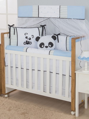 Kit berço ursinha panda 10 peças