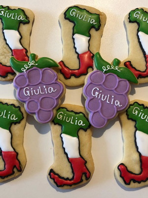Biscoito decorado mapa italia