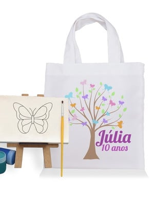 Lembrancinha kit pintura com sacolinha - tema jardim