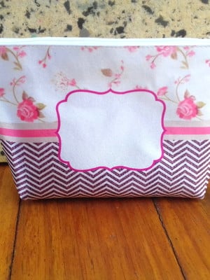 Necessaire personalizada chevron