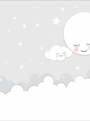 Papel de parede infantil lua com estrela ( recanto veneza )