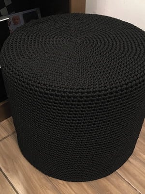 Puff maxi crochê em corda náutica * diversas cores