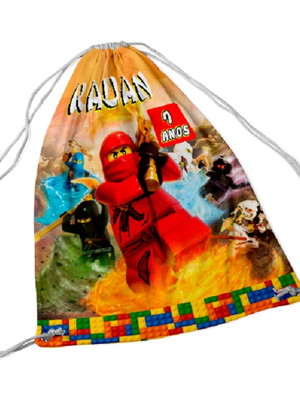 Lembrancinha de aniversário mochilinha lego ninja go