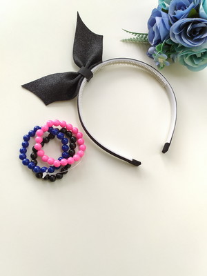Tiara vampirina com pulseiras