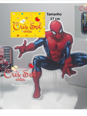 Festa homem aranha c/10 tag foto montagem +tag personag 17cm