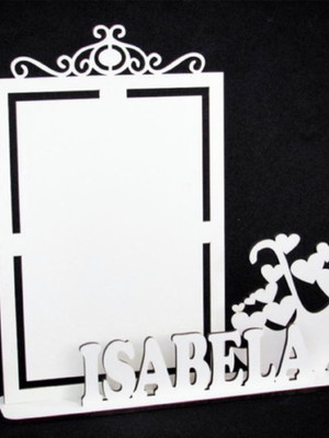 Porta-retrato chuva de amor personalizado em mdf