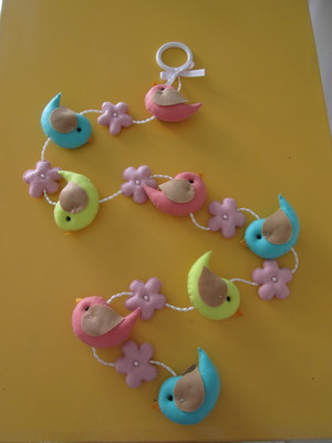 Pingente de cortina passarinho (o par )