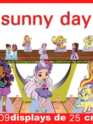 Display sunny day, totem enfeite de aniversario