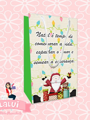 Sacola sacolinha personalizada lembrancinha natal - mod4
