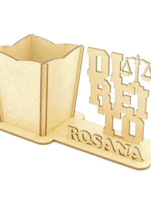 Porta canetas com display personalizado mdf - direito