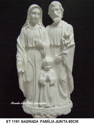 St1055 - sagrada família juntos 80cm em gesso cru