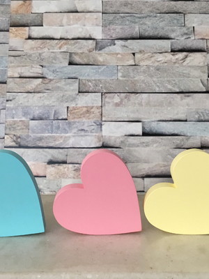 Candy color -trio de corações 8cm