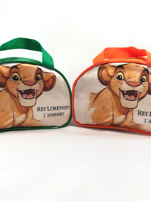 10 bolsas meia lua personalizadas o rei leão