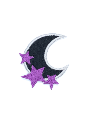Patch bordado termocolante lua e estrelas