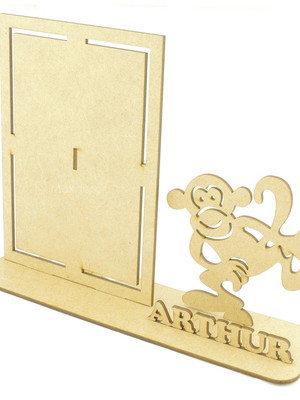 Porta retrato display personalizado mdf - macaco