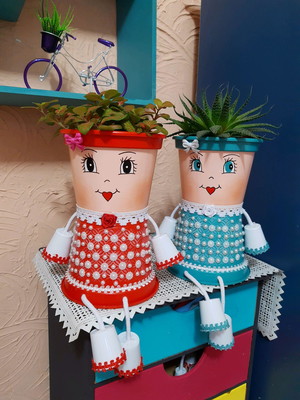 Família de vasos mocinhas lindas