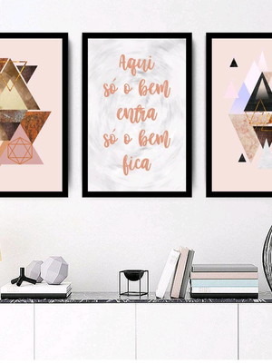 Quadro decorativo frases positivas