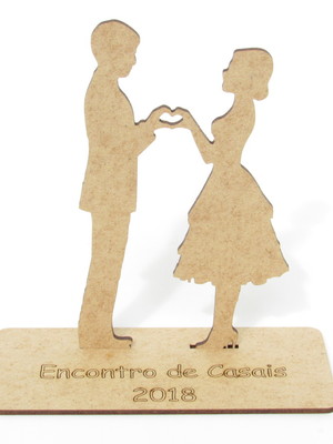 Lembrancinha encontro de casais mdf personalizado