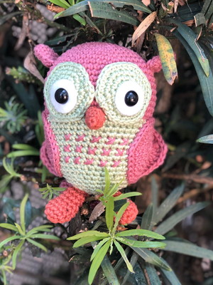 Coruja em amigurumi