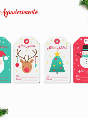 Tag de agradecimento - natal