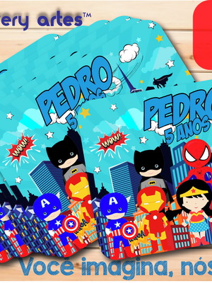 Tampa de marmitinha super herois