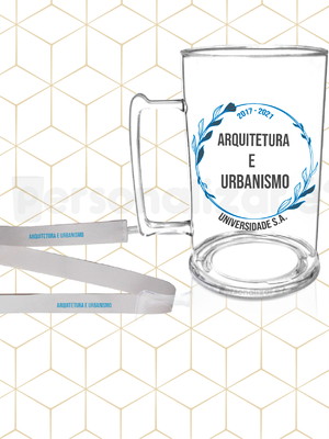 Caneca de chopp com cordão casamento despedida de solteira