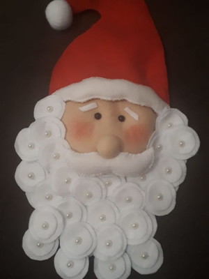 Enfeite de porta papai noel