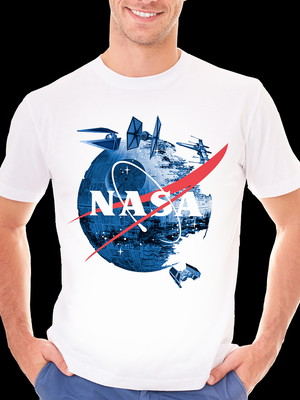Camiseta infantil - adulta - nasa - espaço star wars (geek)