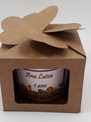 Kit plantio caixa flor kraft personalizadotrevo