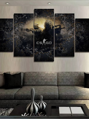 Quadro decorativo cs go 130x63 em tecido