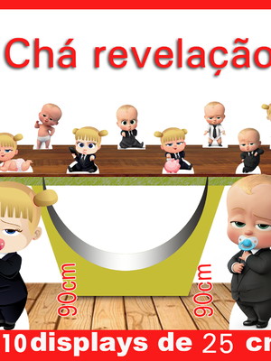 Display para chá revelação poderoso e poderosa chefinha